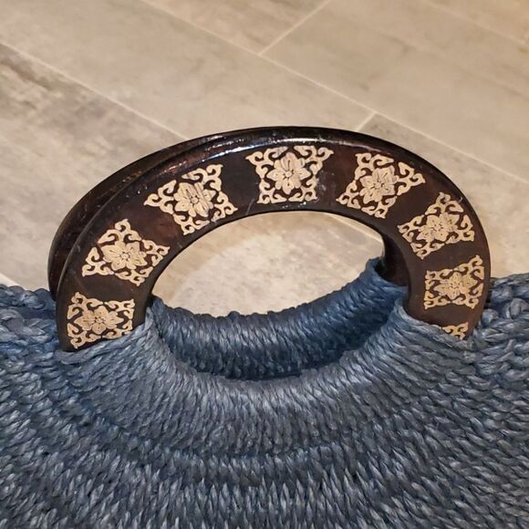 Coldwater Creek Black Wicker Large Tote - Picture 3 of 7